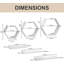 Ensemble de 6 tablettes murales hexagonales à motif géométrique en nid d'abeille pour des solutions de décoration et de rangement rustiques modernes-1043304669