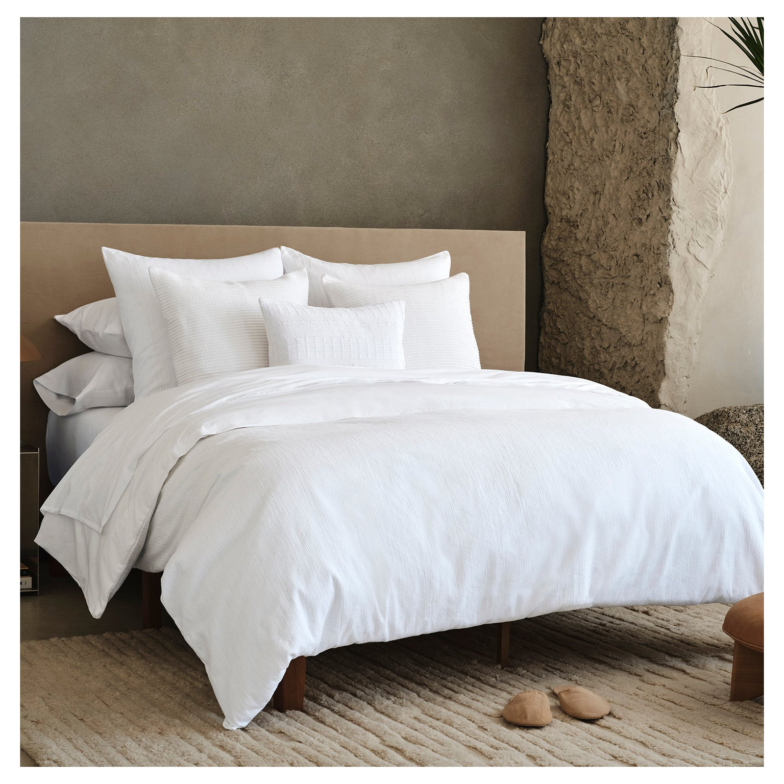 Toro Canyon Cotton Duvet Cover, Full/Queen Duvet Cover, Alpine White