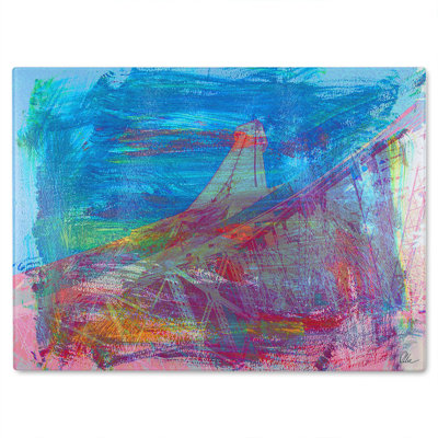 Below The Tower Glass Chopping Board