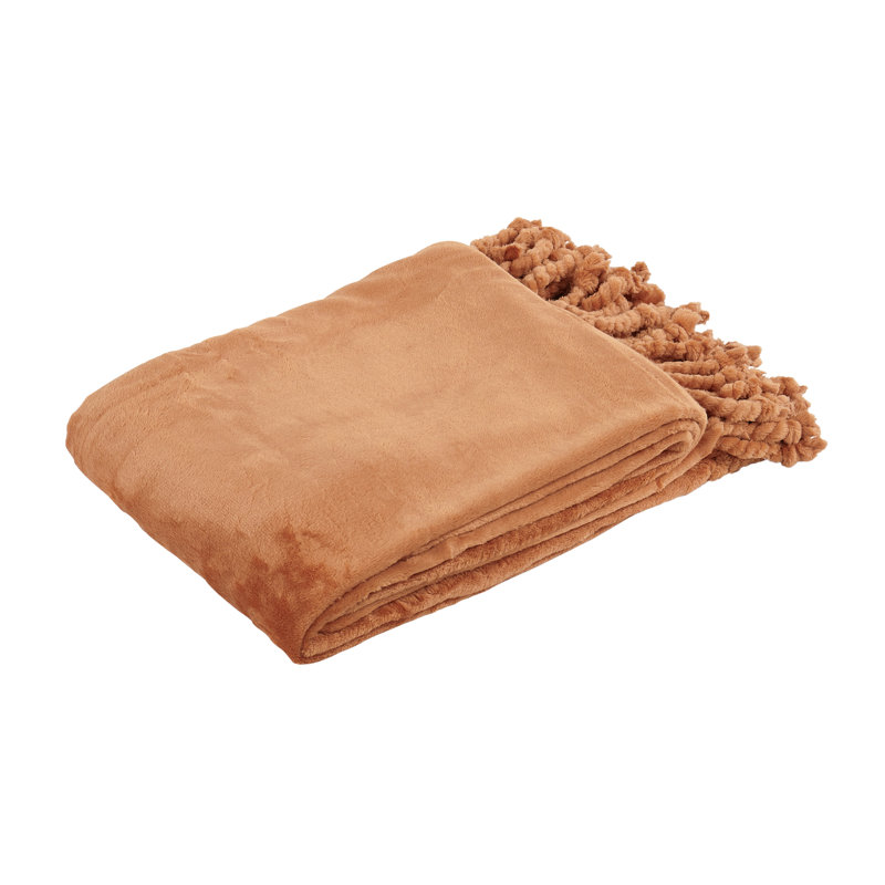 Throw Blanket, Burnt Orange, 203.2cm x 152.4cm