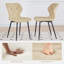Ergonomic Curved Back Faux Leather/Velvet Upholstered Dining Chair-1892059272