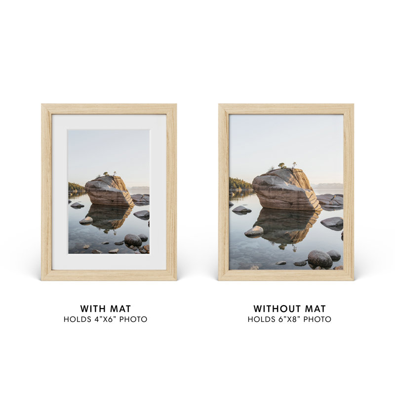 Natural Oak 6x8 Picture Frame with Real Glass