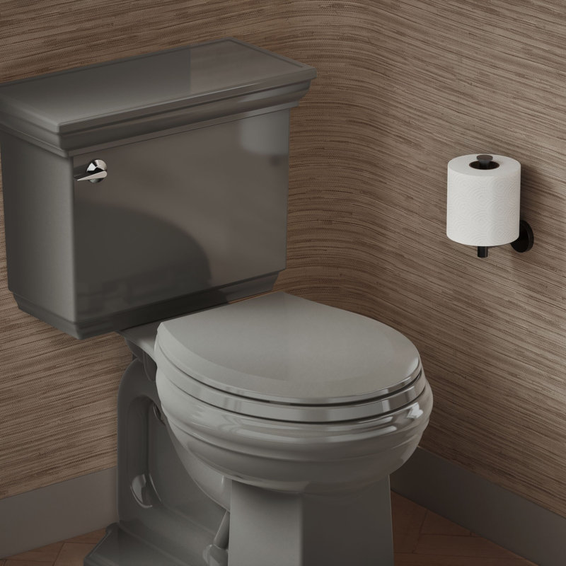 Lustra with Quick-Release Hinges Toilet Seat, Thunder Gray, Round