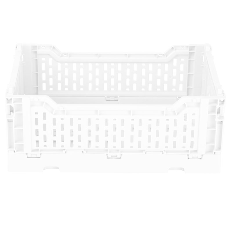 Caisse en plastique, blanc, H 4,13 po x l 10,63 po x P 6,69 po