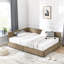 Lit de jour en velours brun - Confortable et polyvalent pour le salon de la chambre à coucher avec lit de rangement capitonné