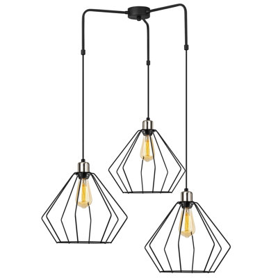 Luminaire suspendu géométrique 3 lumières Eastbourne