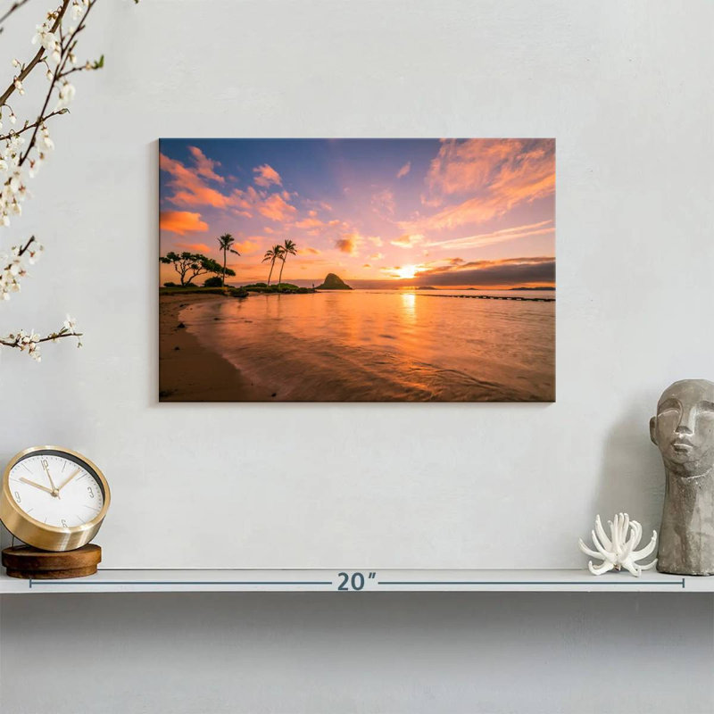 Coucher de soleil tropical Gillard Hawaii, H 8 po x l 12 po