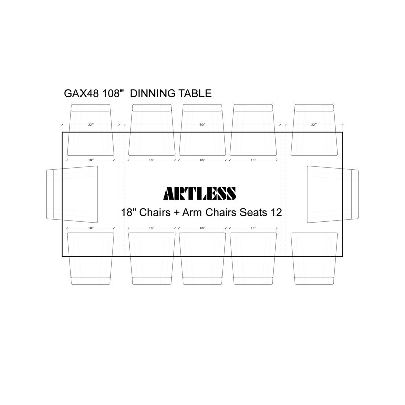 Gax Walnut Wood Dining Table, 36" W x 120" L, Polished Stainless Steel