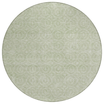 Tapis rond 8 po Mint Green