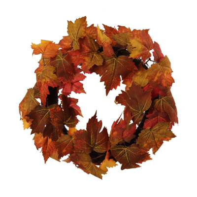 Grande couronne de 16 po - verdure artificielle réaliste avec accents saisonniers, parfaite pour les décorations des Fêtes, les portes d'entrée et les décorations de Noël festives