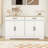Finnan Farmhouse Buffet Cabinet Storage Sideboard With 2 Drawers And 4 Doors For Dining Living Room Kitchen Cupboard-117204610