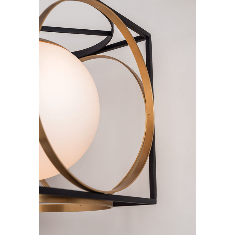 Wadsworth 1 - Light Pendant, Aged Brass, 18.5" H X 17.75" W X 17.75" D