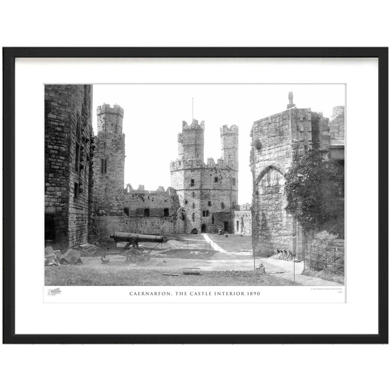 Caernarfon, The Castle Interior 1890 - Single Picture Frame Print, 40cm H x 50cm W x 2.3cm D