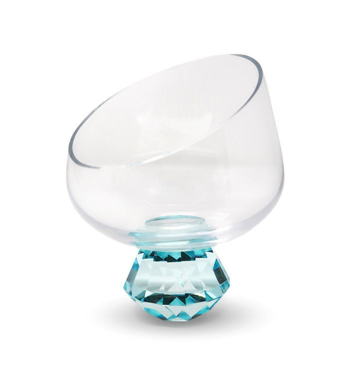 Decaturville Glass Tray, 6" H x 5.25" W x 5.25" D, Blue