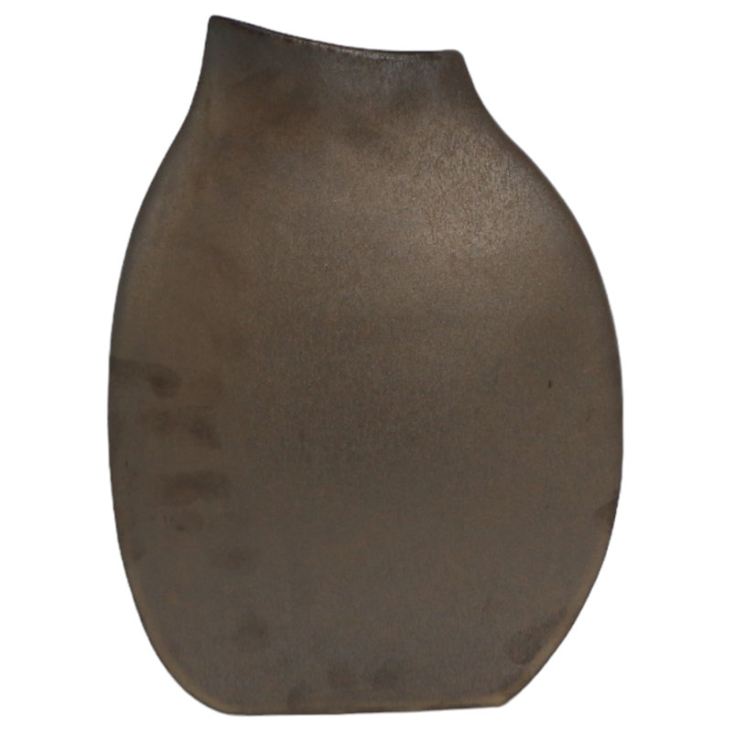 Meiyah Small Bronze Ceramic Vase, Overall Height - 12''