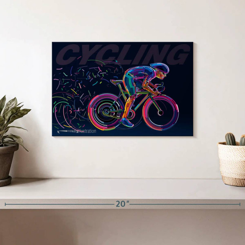 Sireci Abstract Cycling, 8" H x 12" W