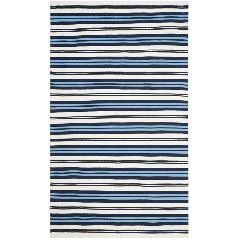 Racing Point Striped Area Rug, Rectangle 5' x 8'