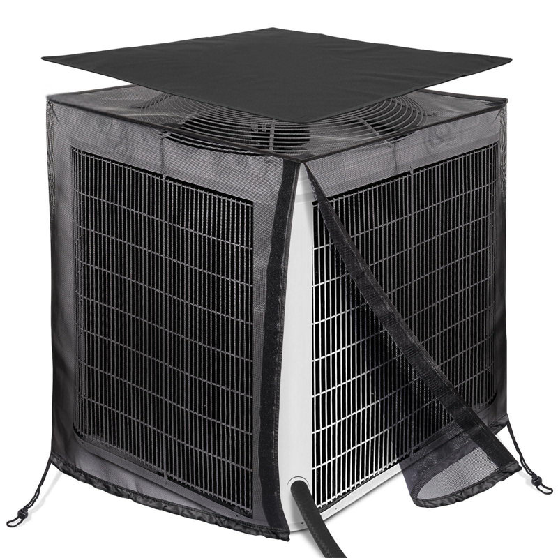 Outdoor Air Conditioner Cover For Outside Units 36"X36"X40", Breathable Mesh AC Unit Cover With Waterproof Top Against Leaves, Weeds, Cottonwood And Debris