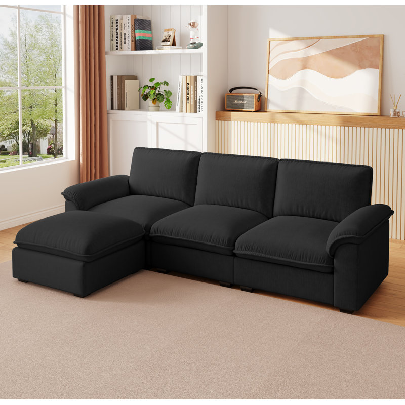 Canapé modulaire Cloud Couch For L, Noir
