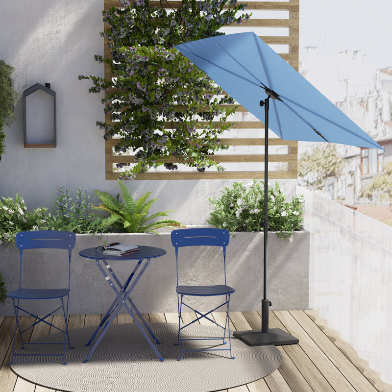 182.9cm X 131.05cm Rectangular Market Parasol, Blue