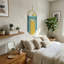 Tapisserie en coton tissée à la main au coucher du soleil, décoration murale soleil coloré pour la chambre à coucher Boho