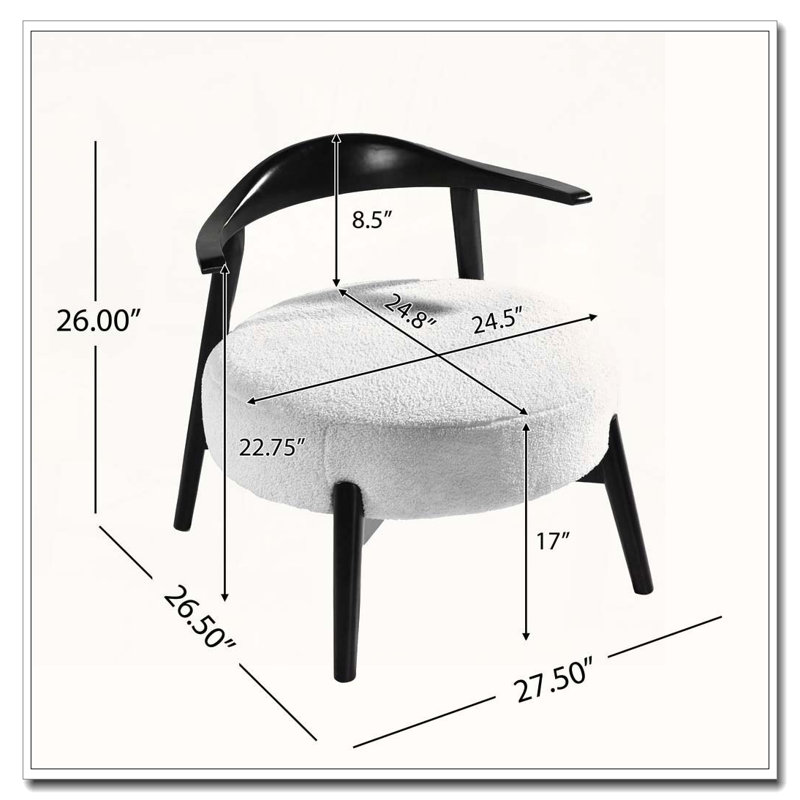 Fauteuil d'appoint Birch, Blanc