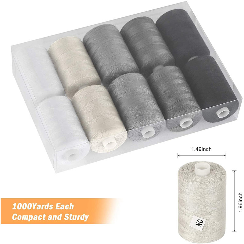Cotton Thread Sets For Sewing Machine 1000 Yard Spools