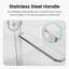 Porte de douche coulissante double semi-cadrée de 44 po à 48 po de largeur x 72 po de hauteur avec verre trempé de 1/4 po, finition chromée