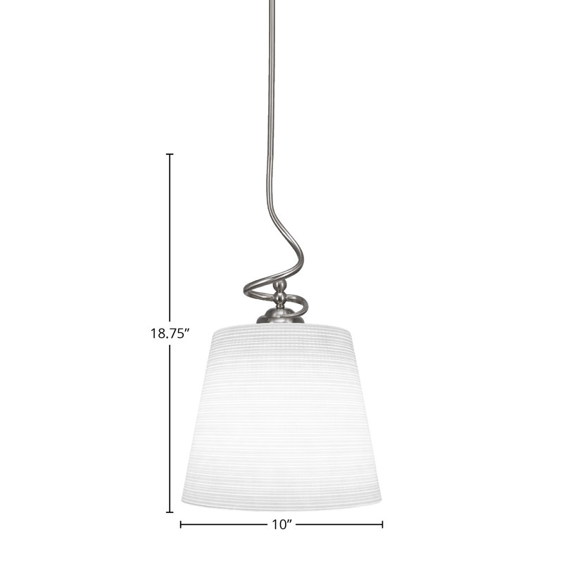 Luminaire suspendu Capri Capri, Nickel brossé, Blanc