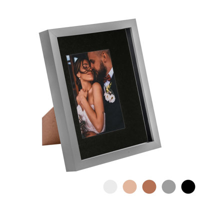 Nicola Spring - 3D Box Photo Frame - 8 x 10" with 4 x 6" Mount
