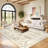 5x7 Vintage Southwestern Area Rug, Non-Slip Washable Low-Pile Boho Stain Resistant Foldable Carpet for Living Room-2003248481