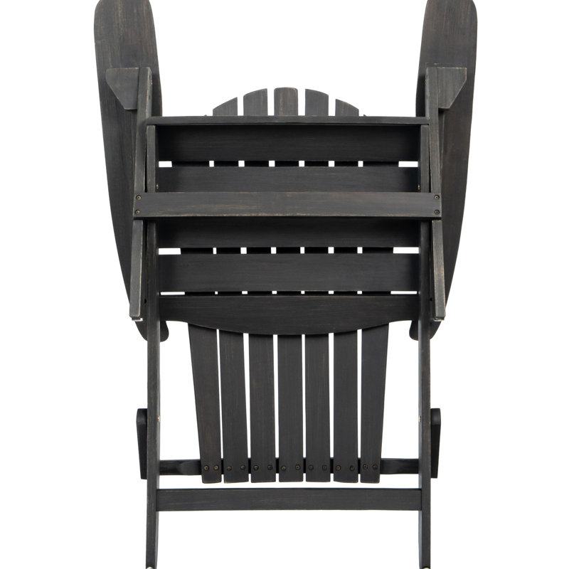 Rustic Wood Chair - Dark Gray, Foldable For Outdoor Enjoyment Decoration, Dark Gray