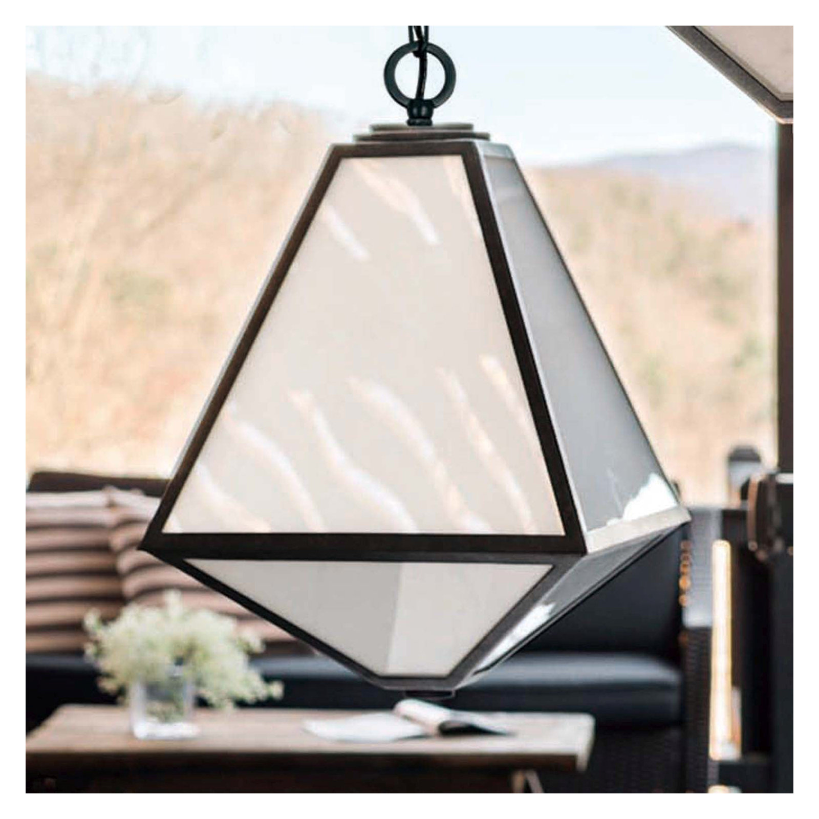 Maribel Seeded Outdoor Hanging Lantern