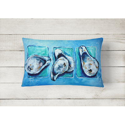 Oysters Outdoor Reversible Throw Pillow