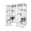 Enclos blanc pour chat en bois, de taille moyenne pour refuge pour animaux de compagnie, cage confortable