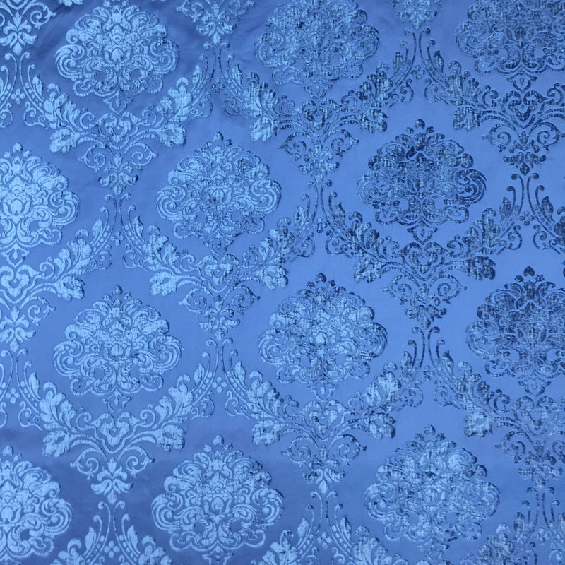 Tonal Damask Chenille | Casino Fabric, Sapphire