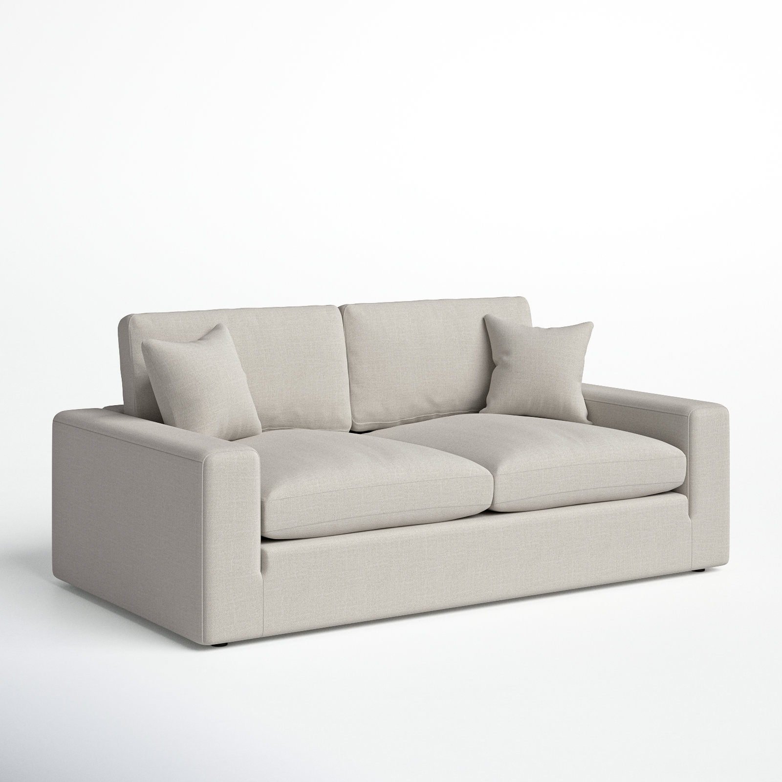 Asher 82'' Upholstered Sofa, Effie Linen Performance