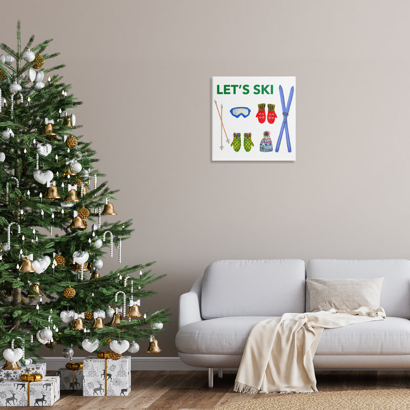 «Let's Ski on White» par Melissa Hyatt, H 24 po x l 24 po