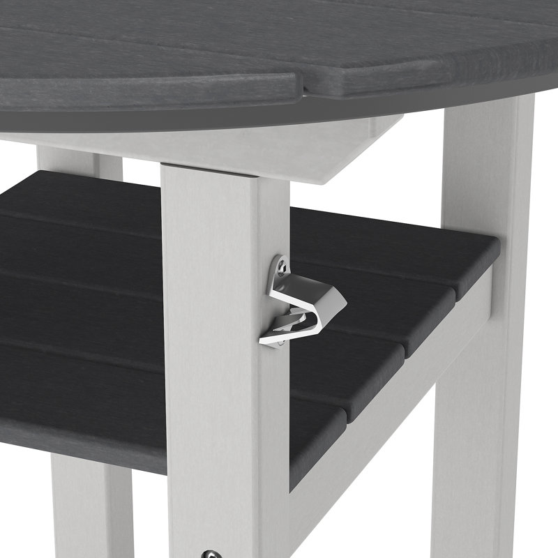 Table de bar 31,4 po, Gris / Blanc