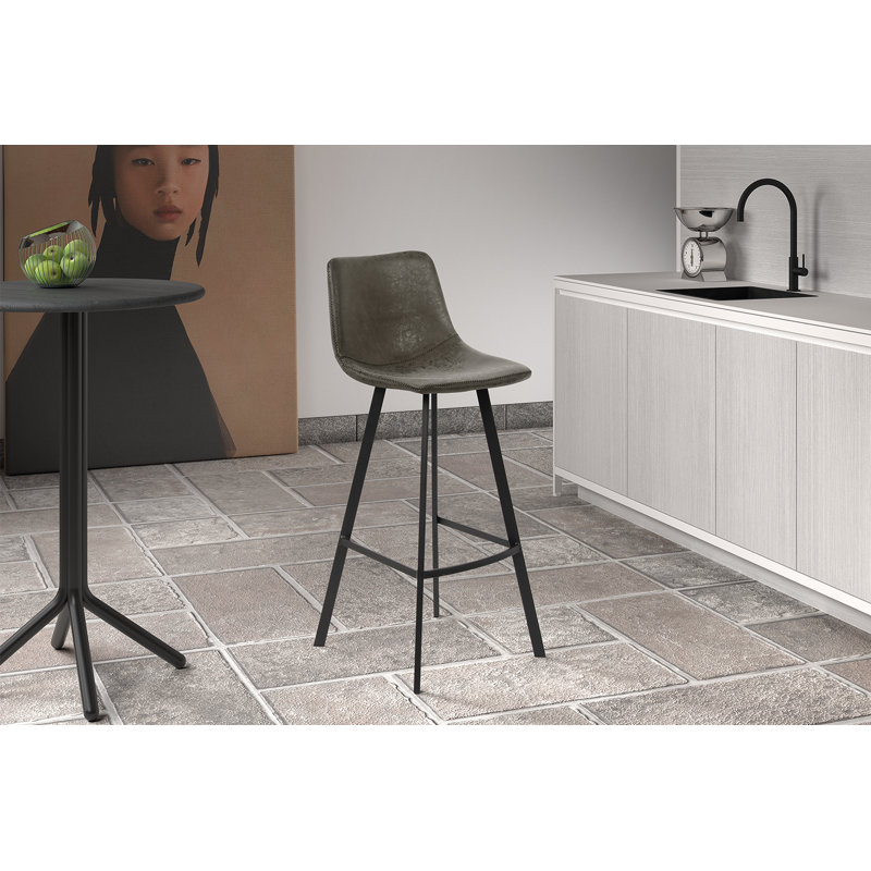 Ozan Stool, Grey, 68cm H x 45cm W x 35cm D