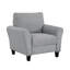 Ensemble de salon en tissu chenille transitionnel 3 pièces avec assise moelleuse Emilio-1885905826