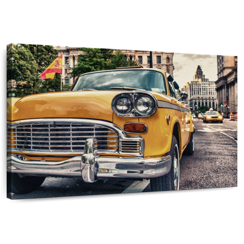 Mehar Vintage NYC Taxi, 16" H x 24" W