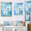 «Blue Dandelion Dreams I» sur toile-290836344-290836351