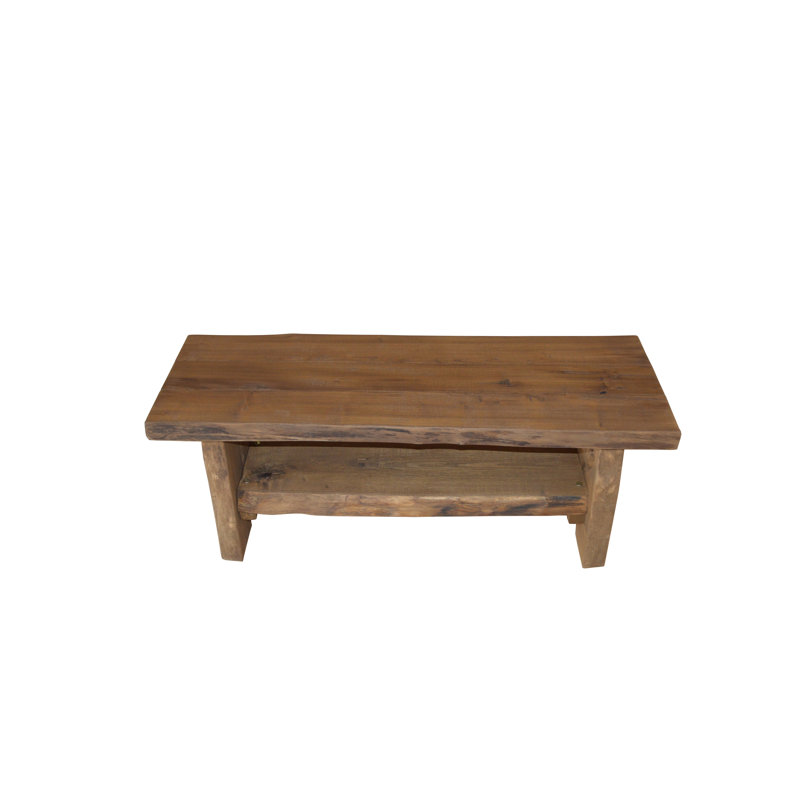 Teri Solid Wood Single Coffee Table, Mushroom Stain