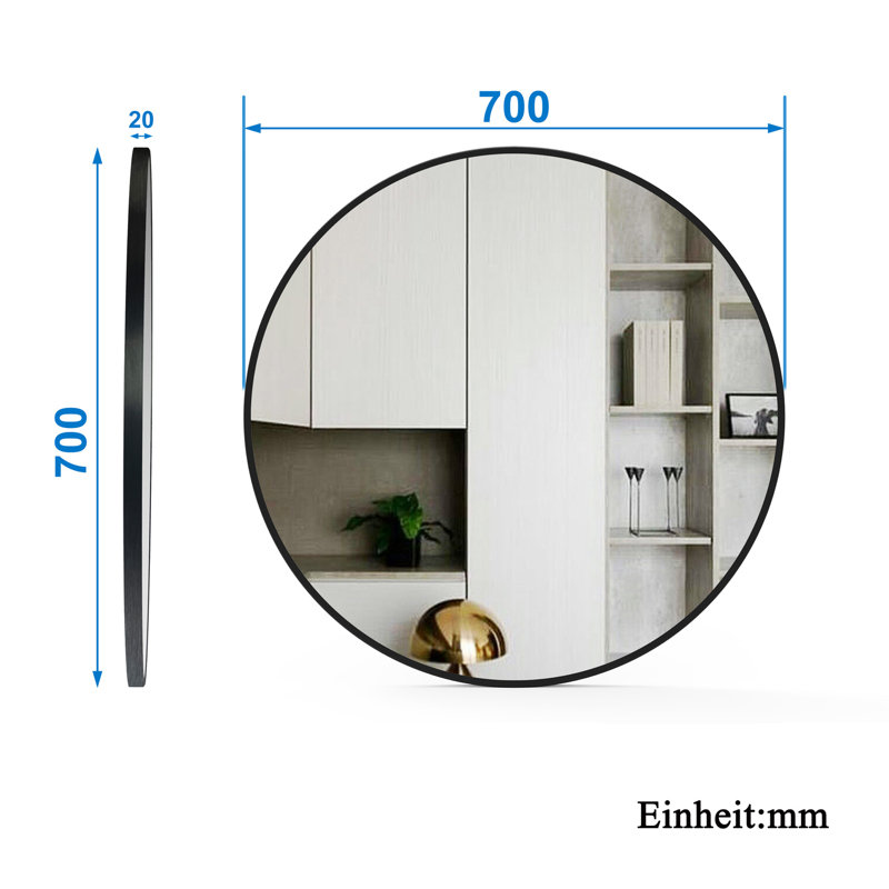 Hyginos Round Mirror, 70cm H x 70cm W