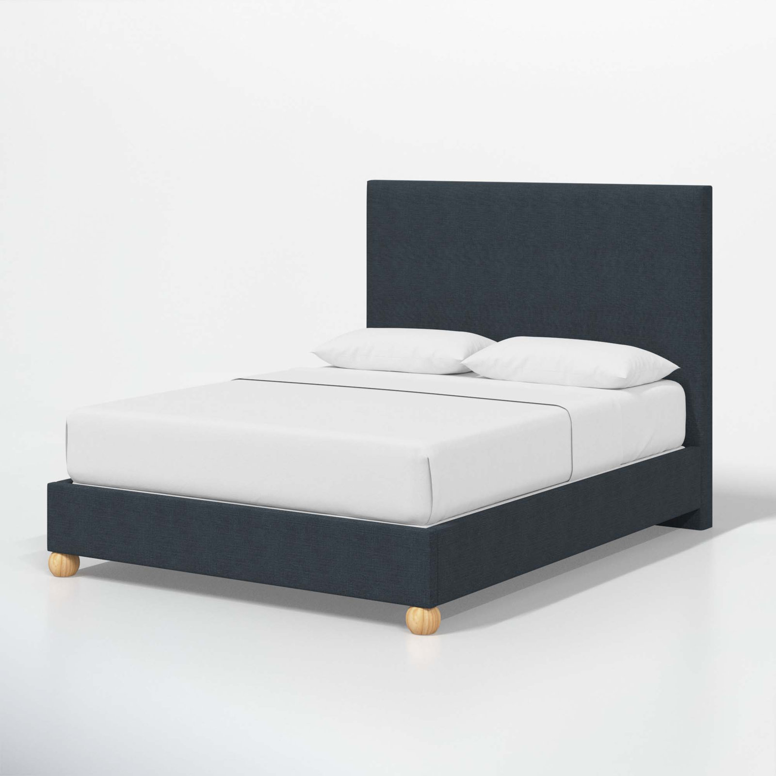 Benita Upholstered Bed, Queen, Classic Navy Linen