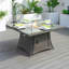 Table de foyer d'extérieur au propane en aluminium H 27,17 po x l 47,24 po Carnelian