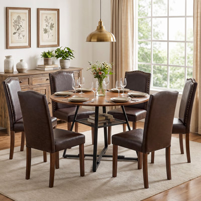 Ensemble de table et chaises de cuisine industrielle avec tablette de rangement en filet, ensemble de salle à manger moderne avec chaises rembourrées en bois massif pour la maison