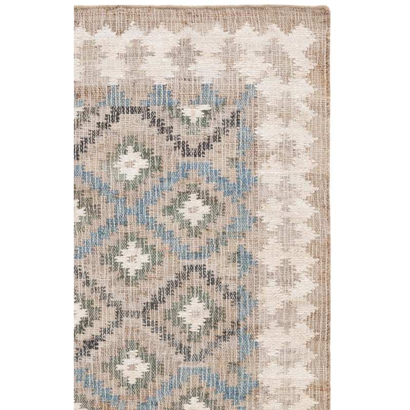 Goodwyn Flat Weave Jute Southwestern Rug, Rectangle 5' x 8'