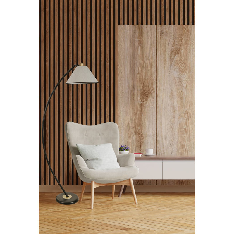 Lampe sur pied de style scandinave, gris clair, hauteur réglable 67,0 pouces | Corps en métal durable avec peinture électrostatique séchée au four | Douille E27 (40 W maximum) | Design moderne pour le salon, la chambre à coucher et le bureau
